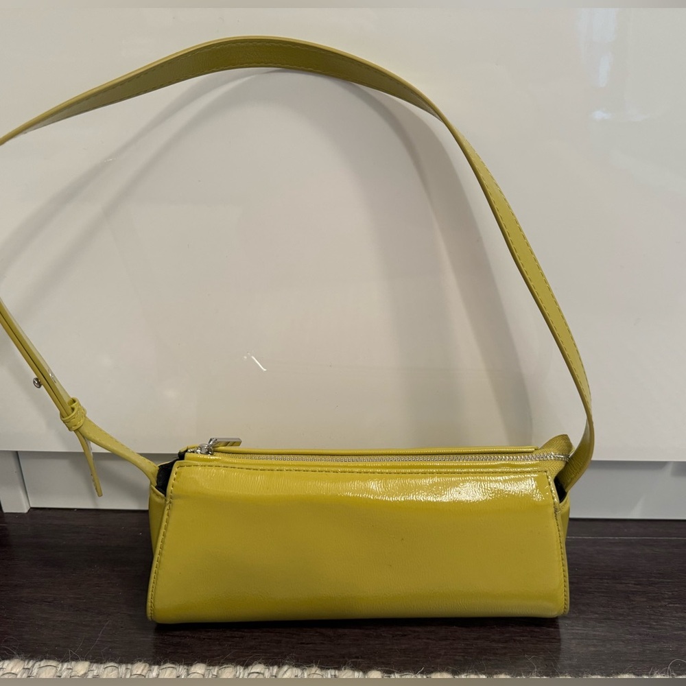Zara Shoulder Bag with Zipper | Green Yellow | Like New